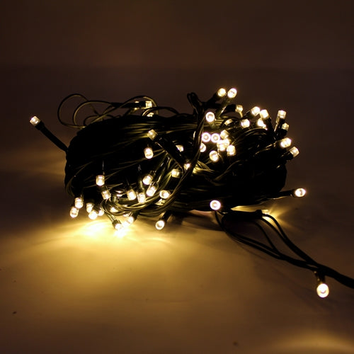 100 LED Green Wire String Light with connector Waterproof - Warm White