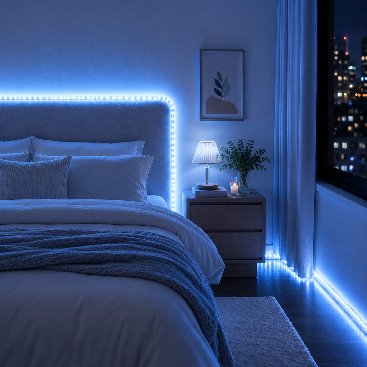 300 LED Strip Light 5M Blue Non-Waterproof Indoor Flexible Lighting
