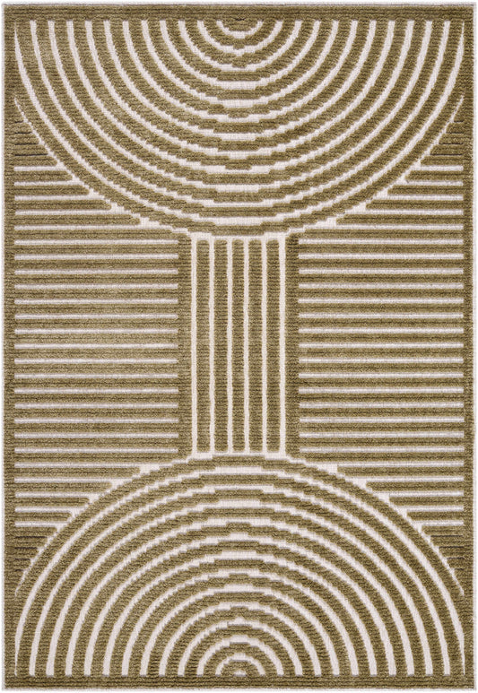 Deron Khaki Washable Area Rug
