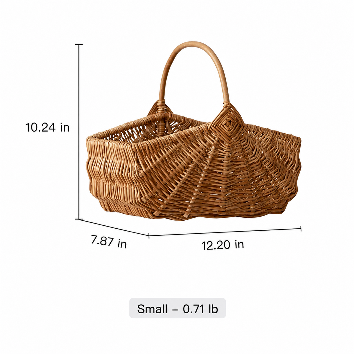 Fan Woven Market Basket