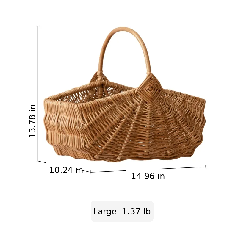 Fan Woven Market Basket