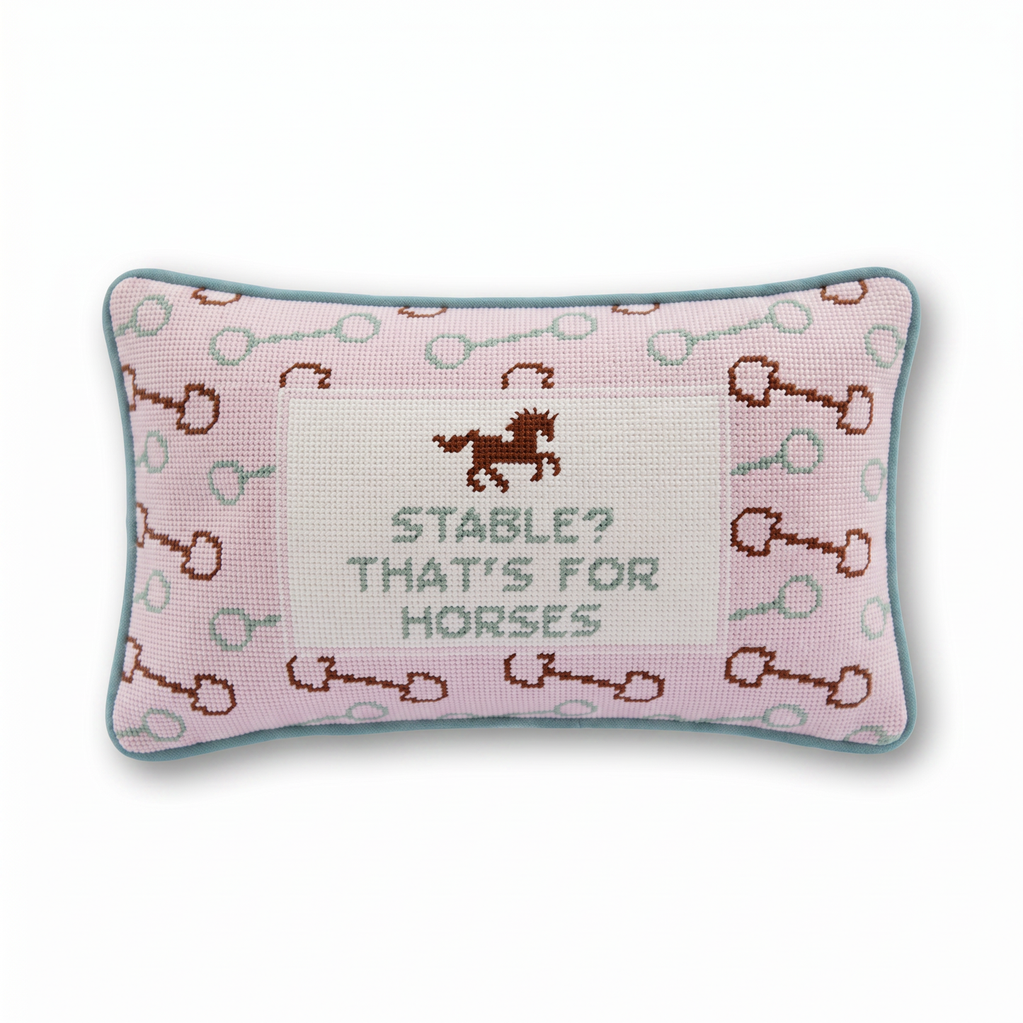 Stable Needlepoint Pillow