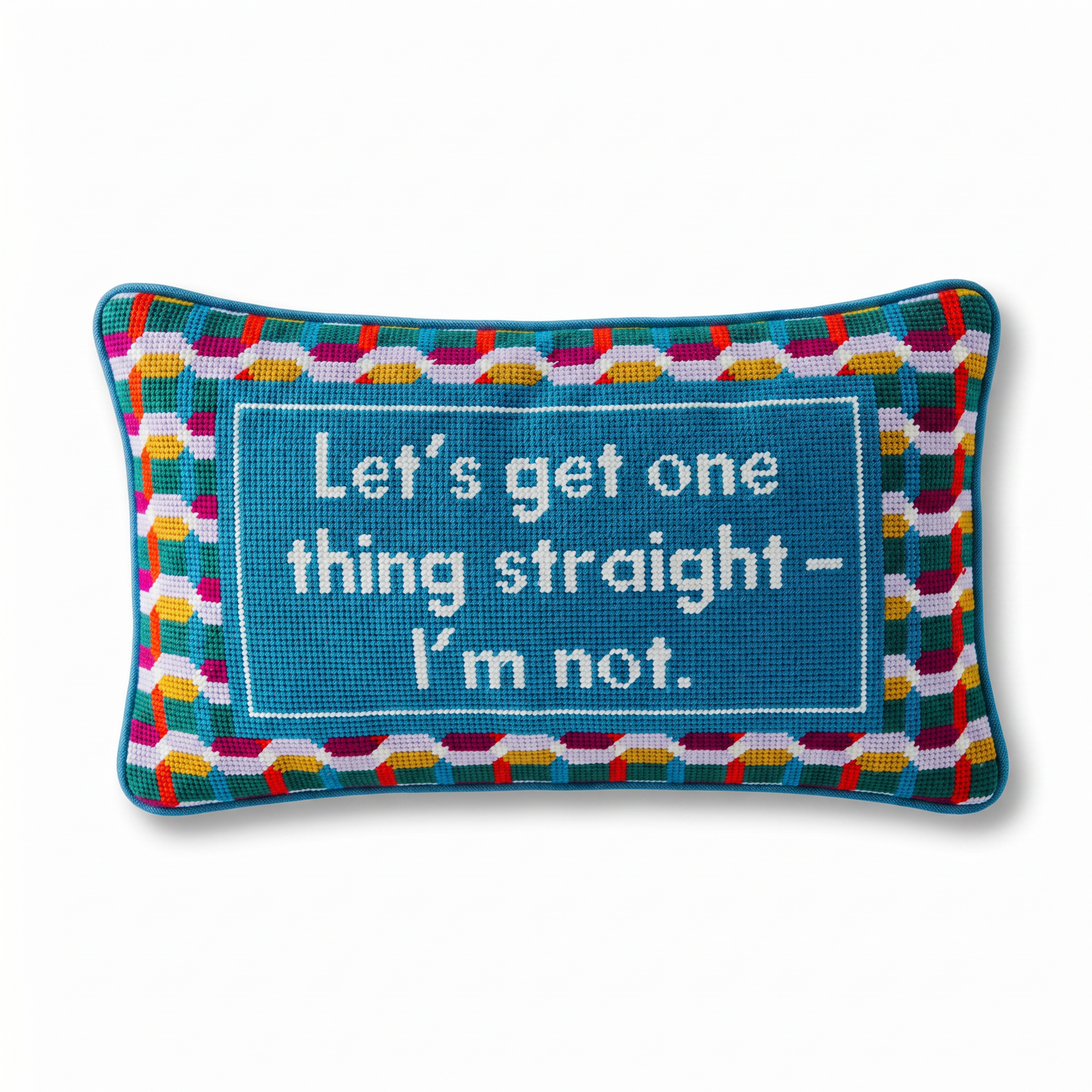 Straight Needlepoint Pillow