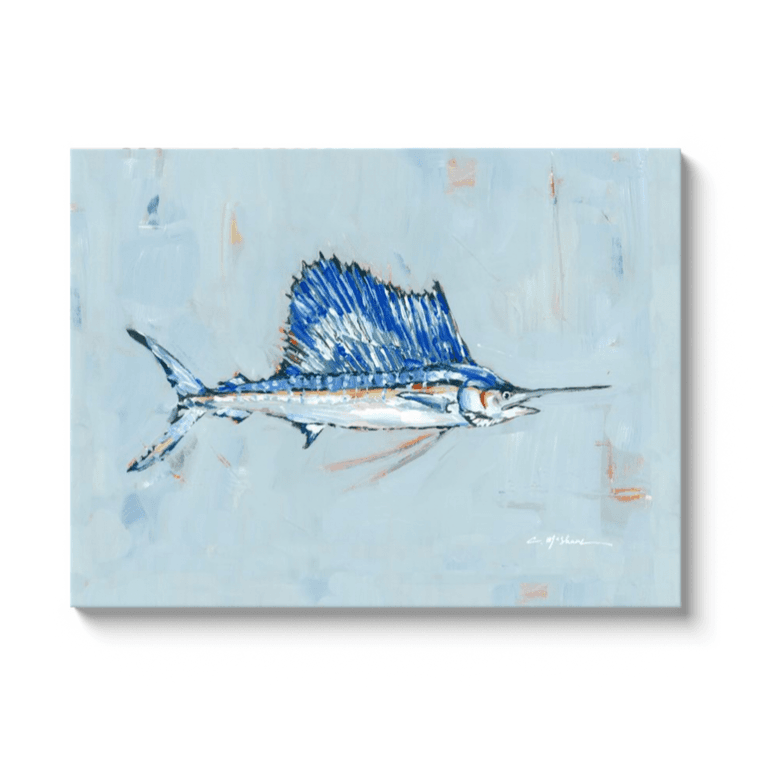 Sailfish on canvas