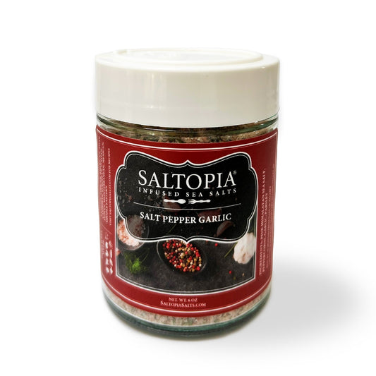 a jar of salt with a white lid