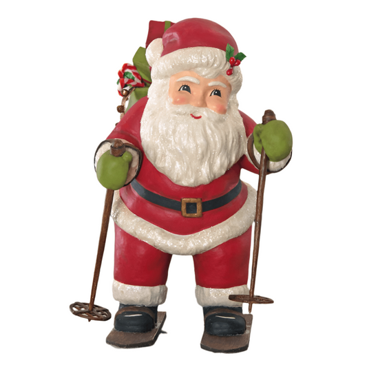 Santa Delivery on Skis | Bethany Lowe | Christmas Decor