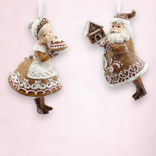a couple of christmas ornaments