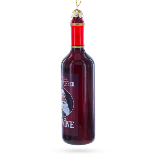a bottle of wine from a string