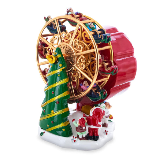 a christmas tree and a ferris wheel