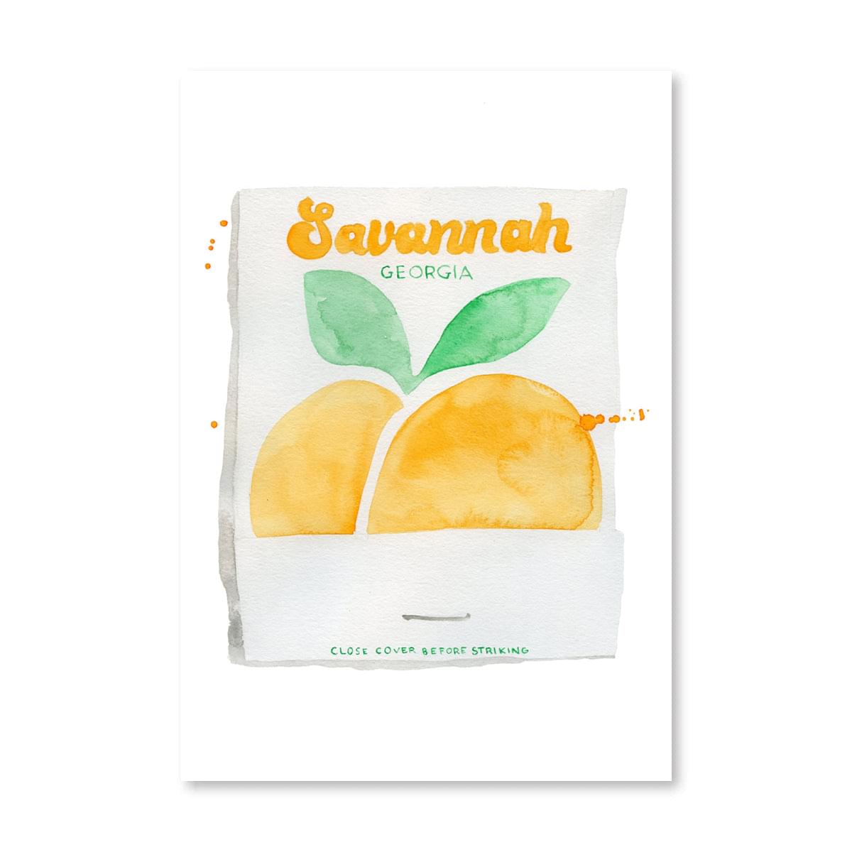 Savannah Matchbook Art Print