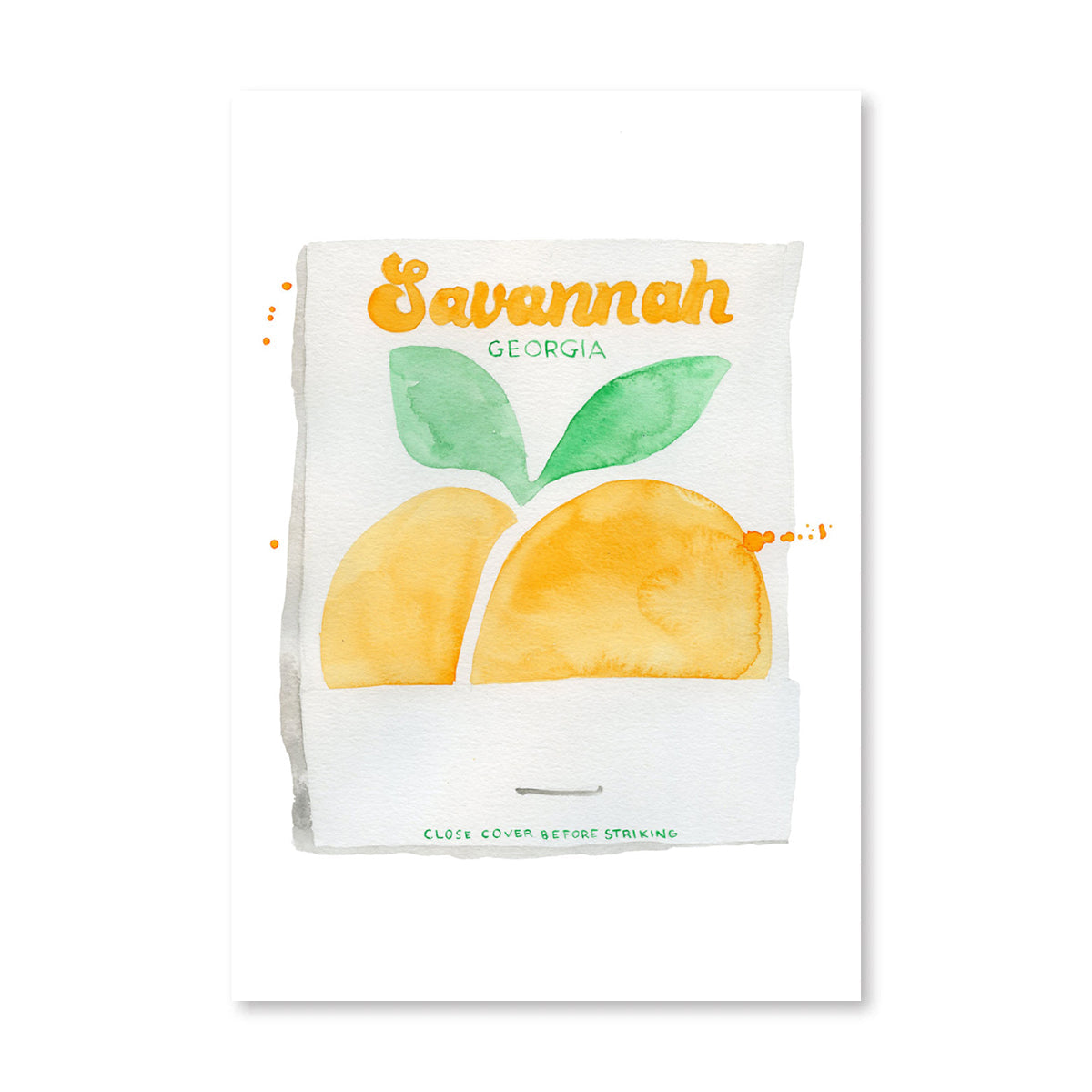 Savannah Matchbook Art Print