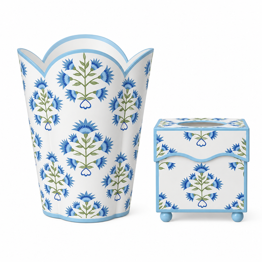 Willow Bloom Round Wastepaper Basket & Tissue (2 Options)