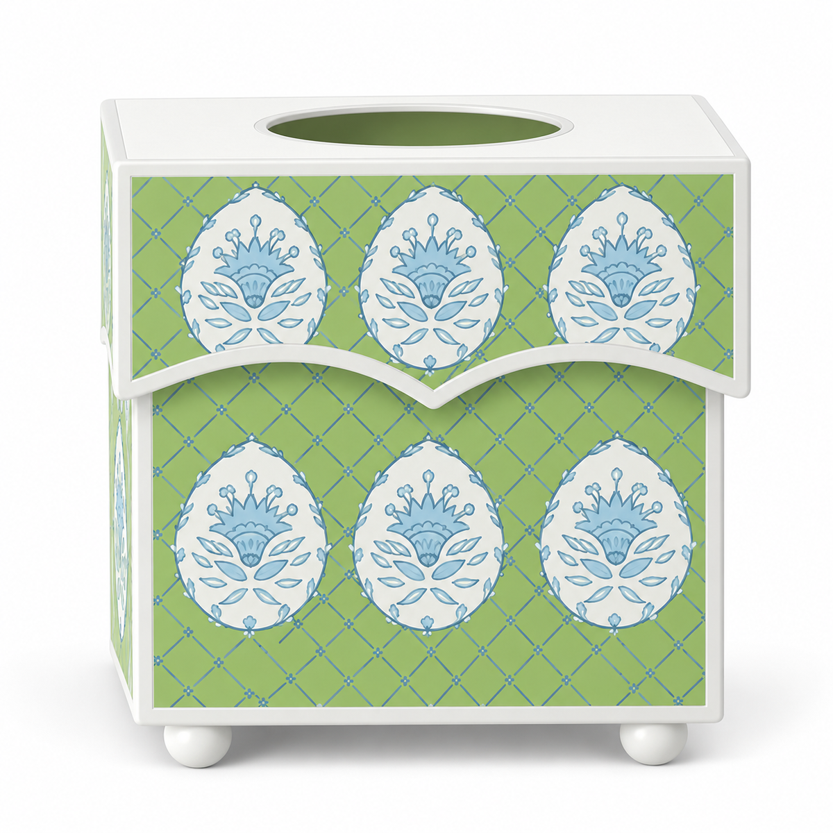 Green Meadow Crest Wastepaper Basket & Tissue (2 Options)