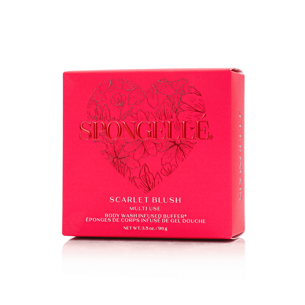 a red box with gold text on it