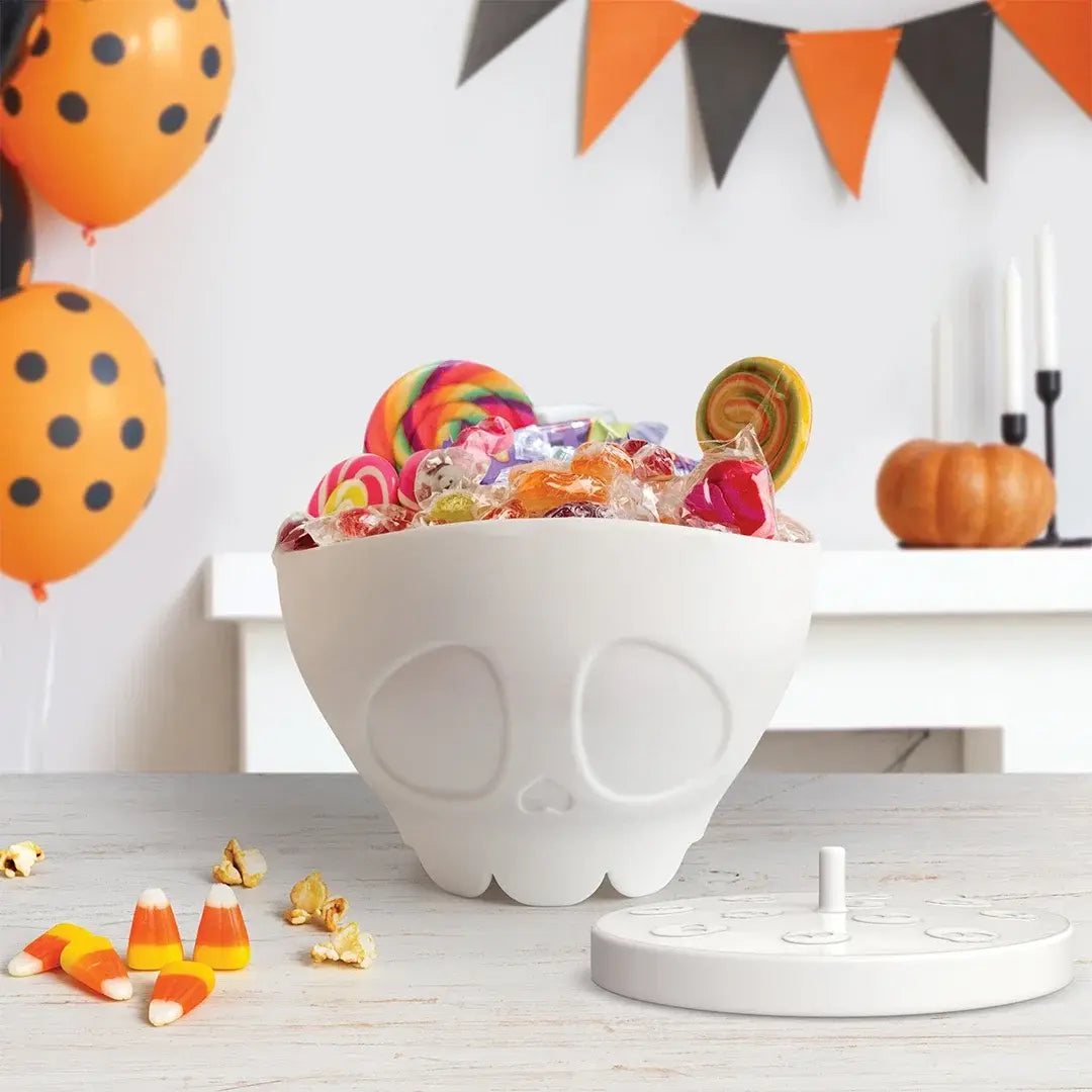 a bowl of candy on a table