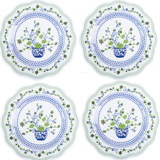 a set of plates with a design on them