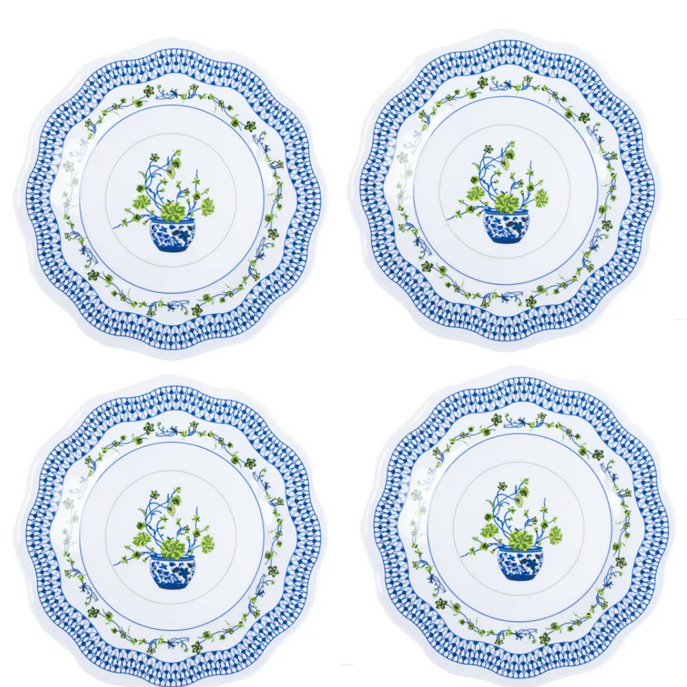 Floral Cache Pot Melamine Dinnerware Collection