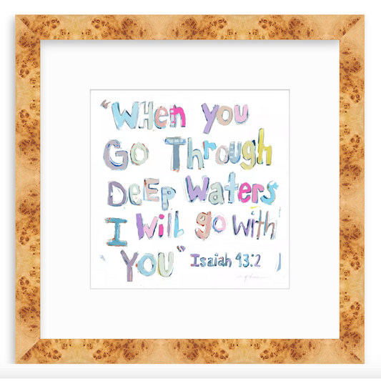 Isaiah 43:2 Pinks Fine Art Print