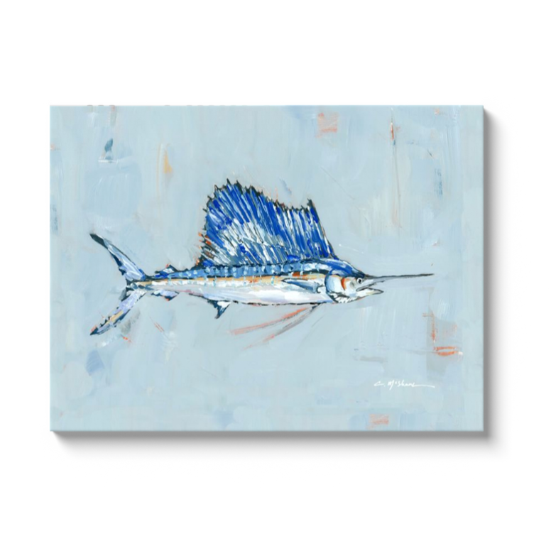 Sailfish on canvas