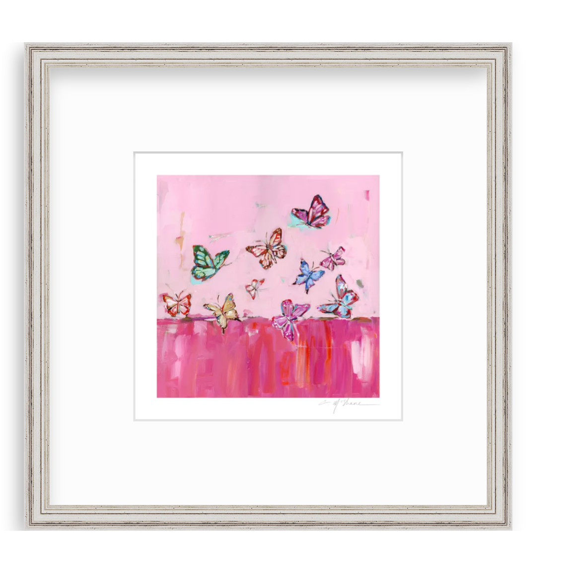 Butterfly Wishes Hot Pink Fine Art Print