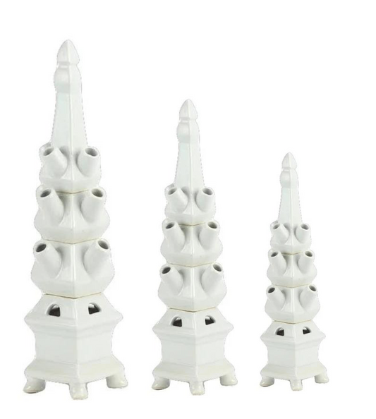 a group of white objects