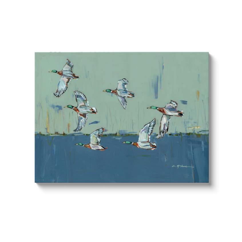 "Moody Mallards" on canvas