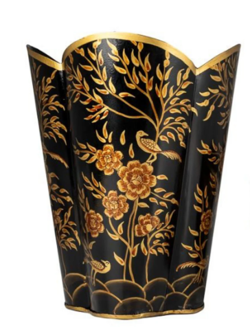 Black & Gold Pheasant Wastepaper Basket & Tissue (2 Options)