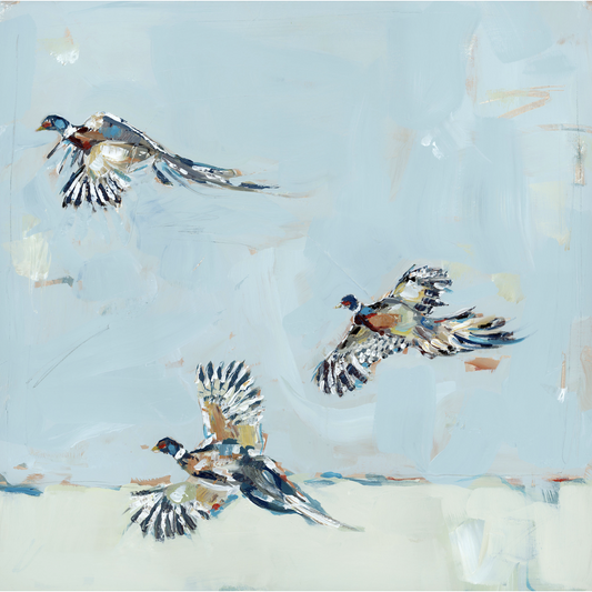 "Pheasantly Surprised" on canvas