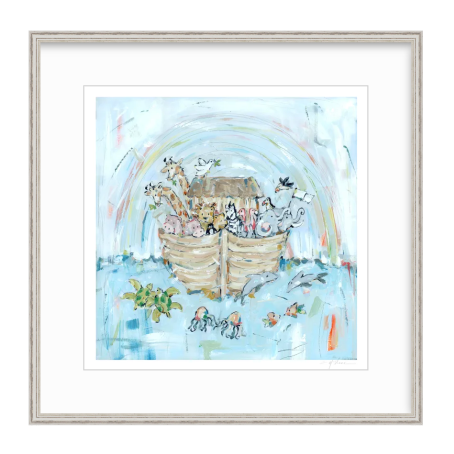 Noah's ark III Nursery Fine Art Print