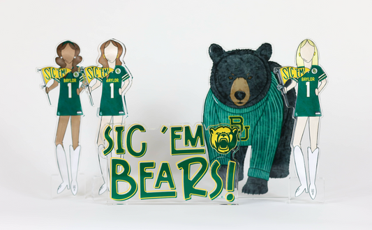 Sic 'Em Bears Acrylic Block Shelfie