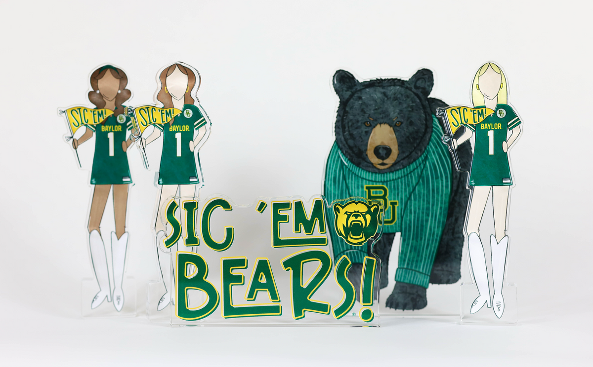 Baylor Girls Acrylic Block Shelfie