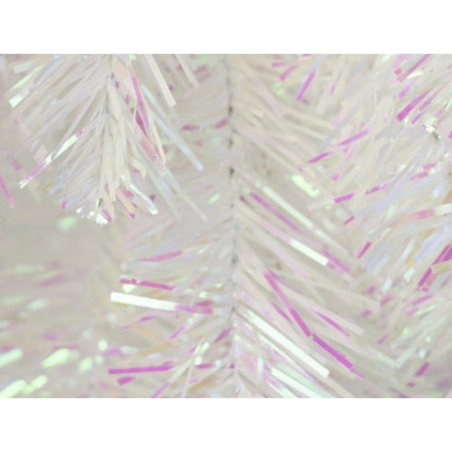 36" Metallic Teardrop Swag: Iridescent White