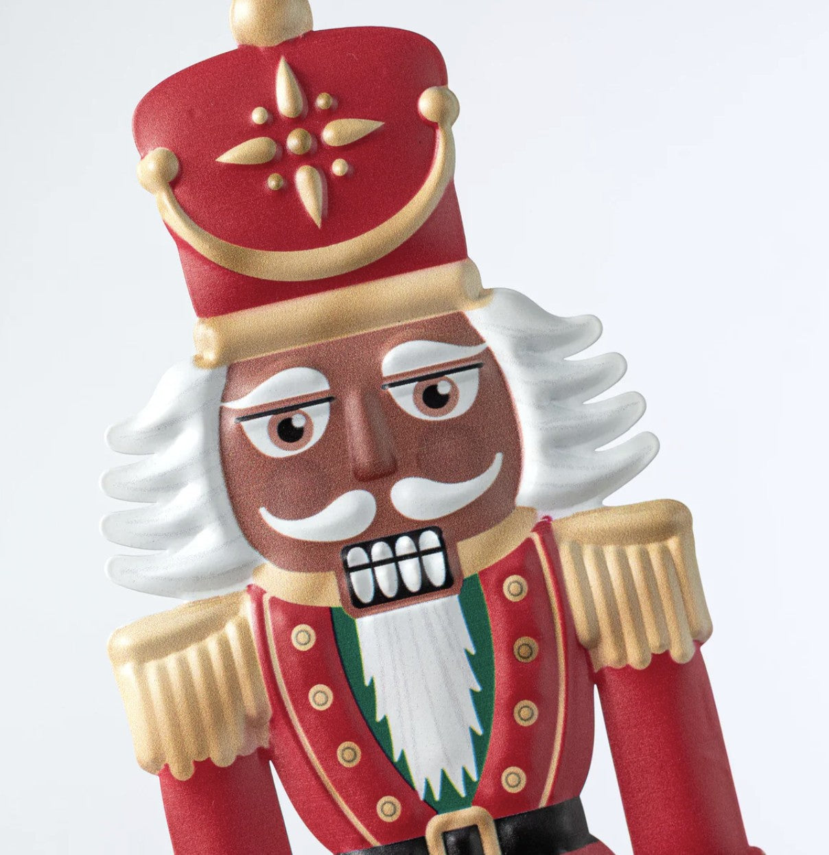 12" Metal Embossed Hanger: Dark Skin Nutcracker