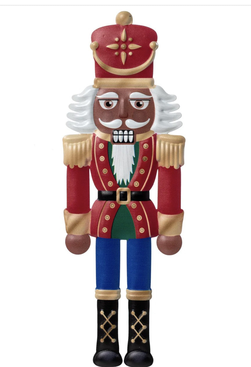 12" Metal Embossed Hanger: Dark Skin Nutcracker