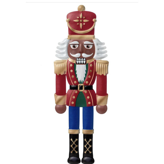 12" Metal Embossed Hanger: Dark Skin Nutcracker