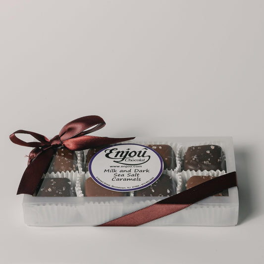 a box of chocolates tied with a bow