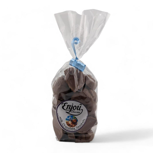 a bag of chocolate candies