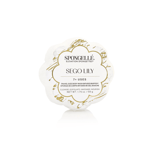 a white and gold package with text