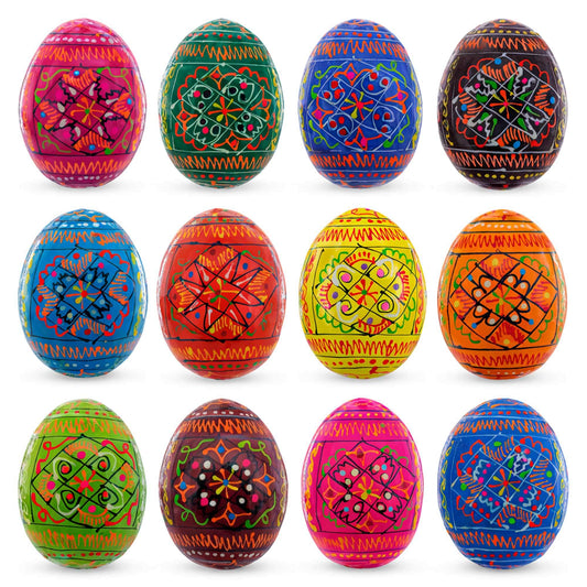 a group of colorful eggs