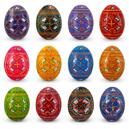 a group of colorful eggs