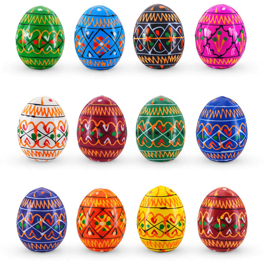 a group of colorful eggs