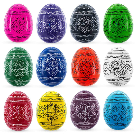 a group of colorful eggs