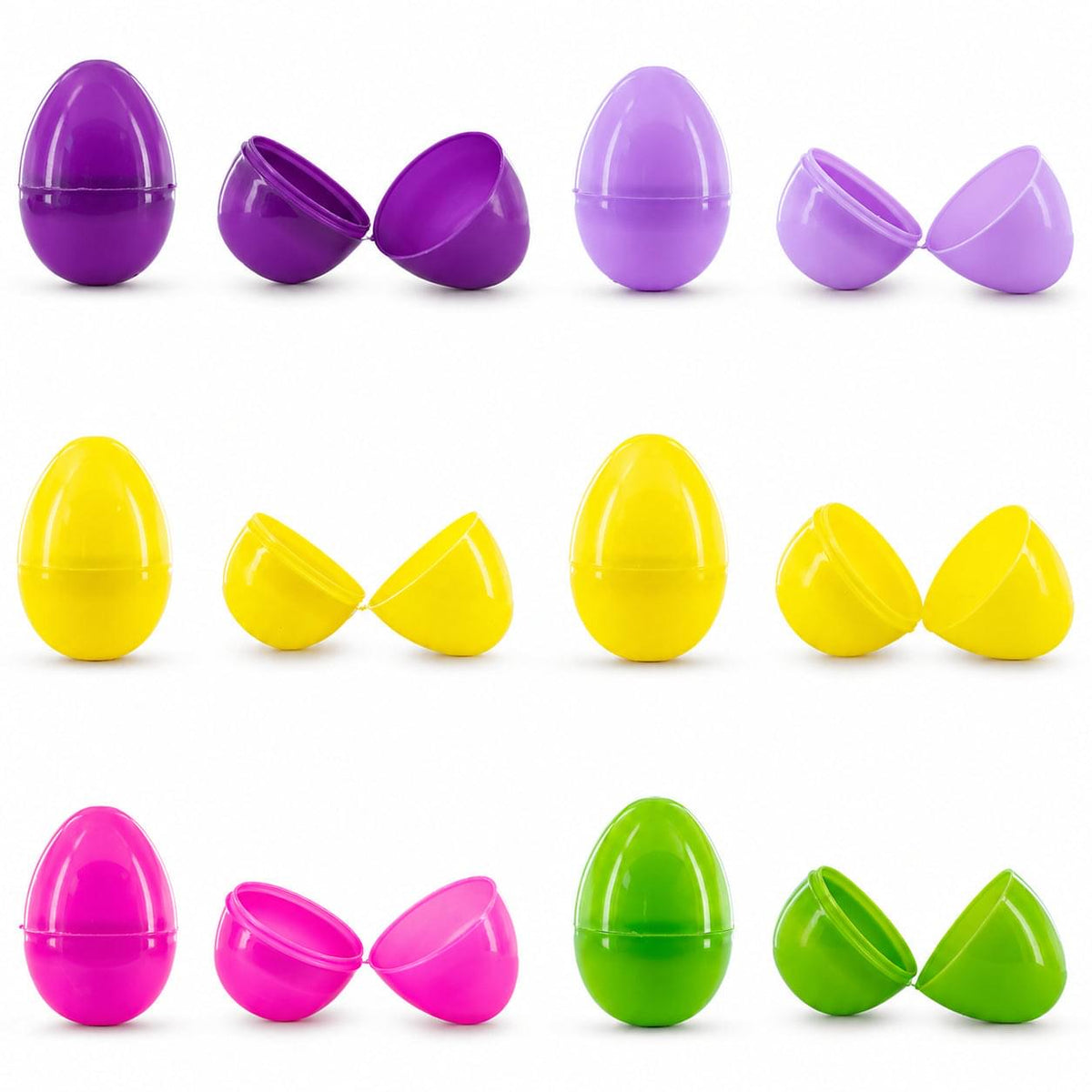 Set of 24 Mini Multicolored Plastic Easter Eggs 1.75 Inches