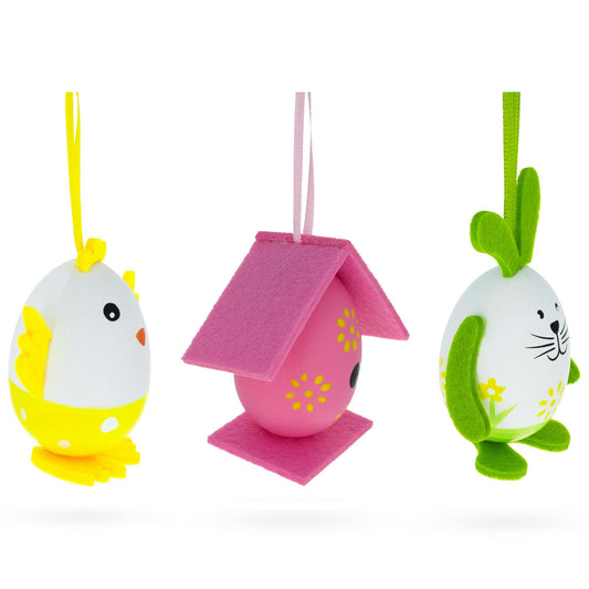 a group of easter eggs