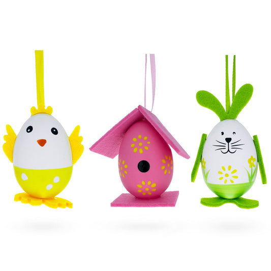 a group of painted eggs