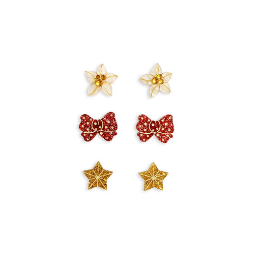 Set of 3 Christmas Earrings by Laliblue – Retro Statement Jewelry Laliblue