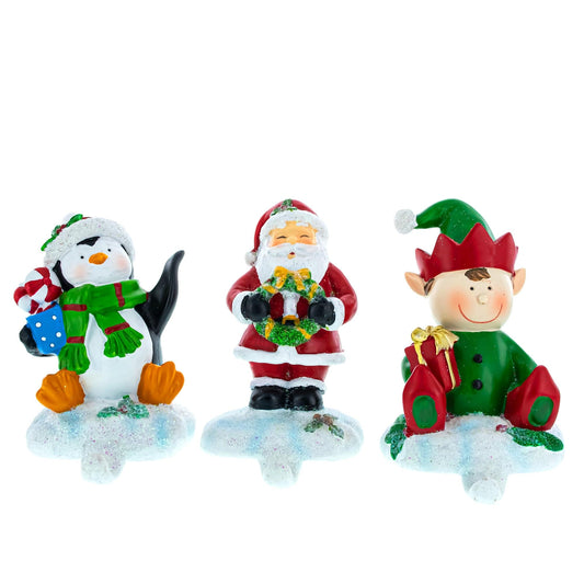 a group of christmas figurines
