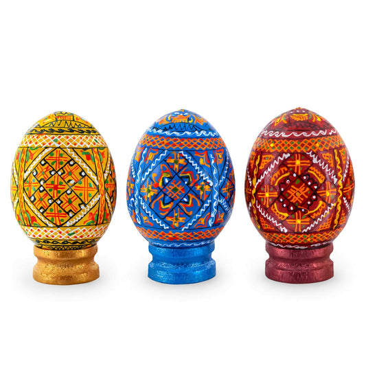 a group of colorful eggs