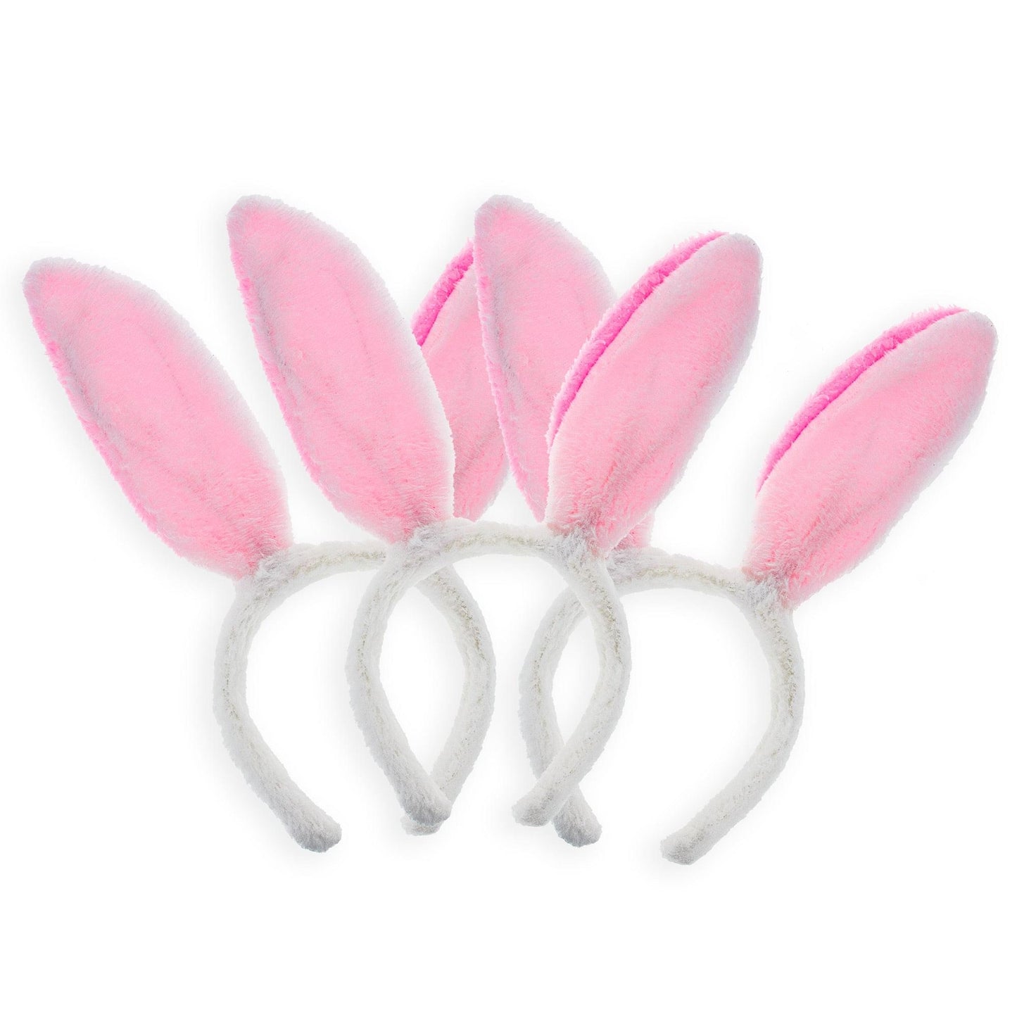 Set of 3 Costume Bunny Ear Headbands in Bright Pink, Each 11.7 Inches