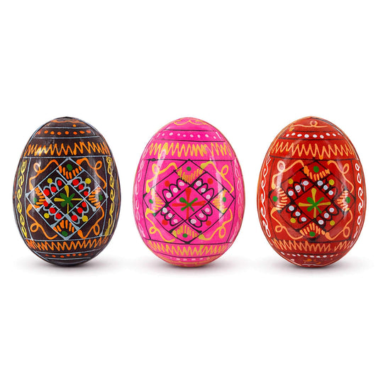 a group of colorful eggs